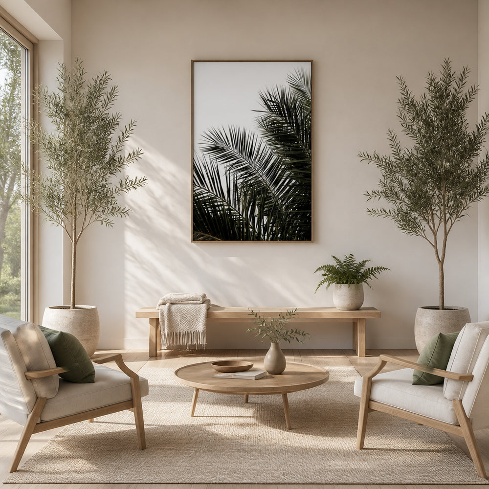 Room mockup featuring Palm Leaves 3 Photo Print