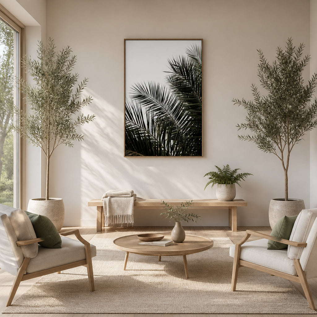 Room mockup featuring Palm Leaves 3 Photo Print