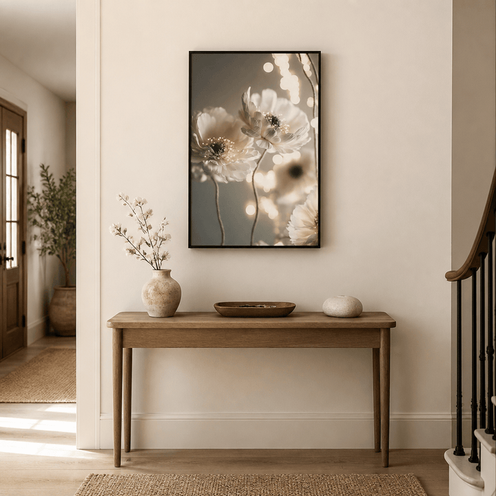 Room mockup featuring Petals and Glow Photo Print