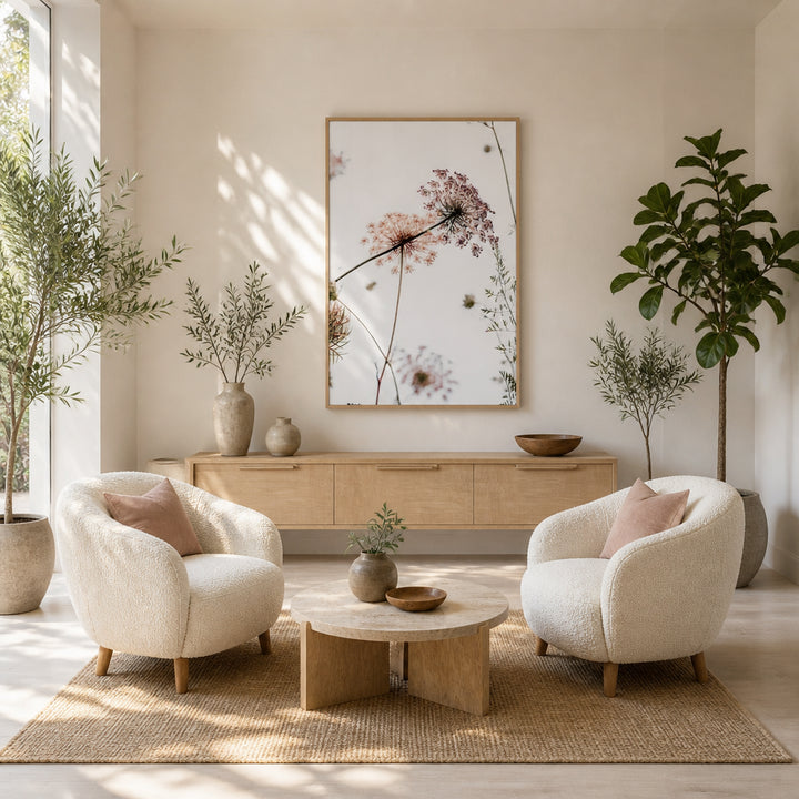 Room mockup featuring Summer Flowers Photo Print