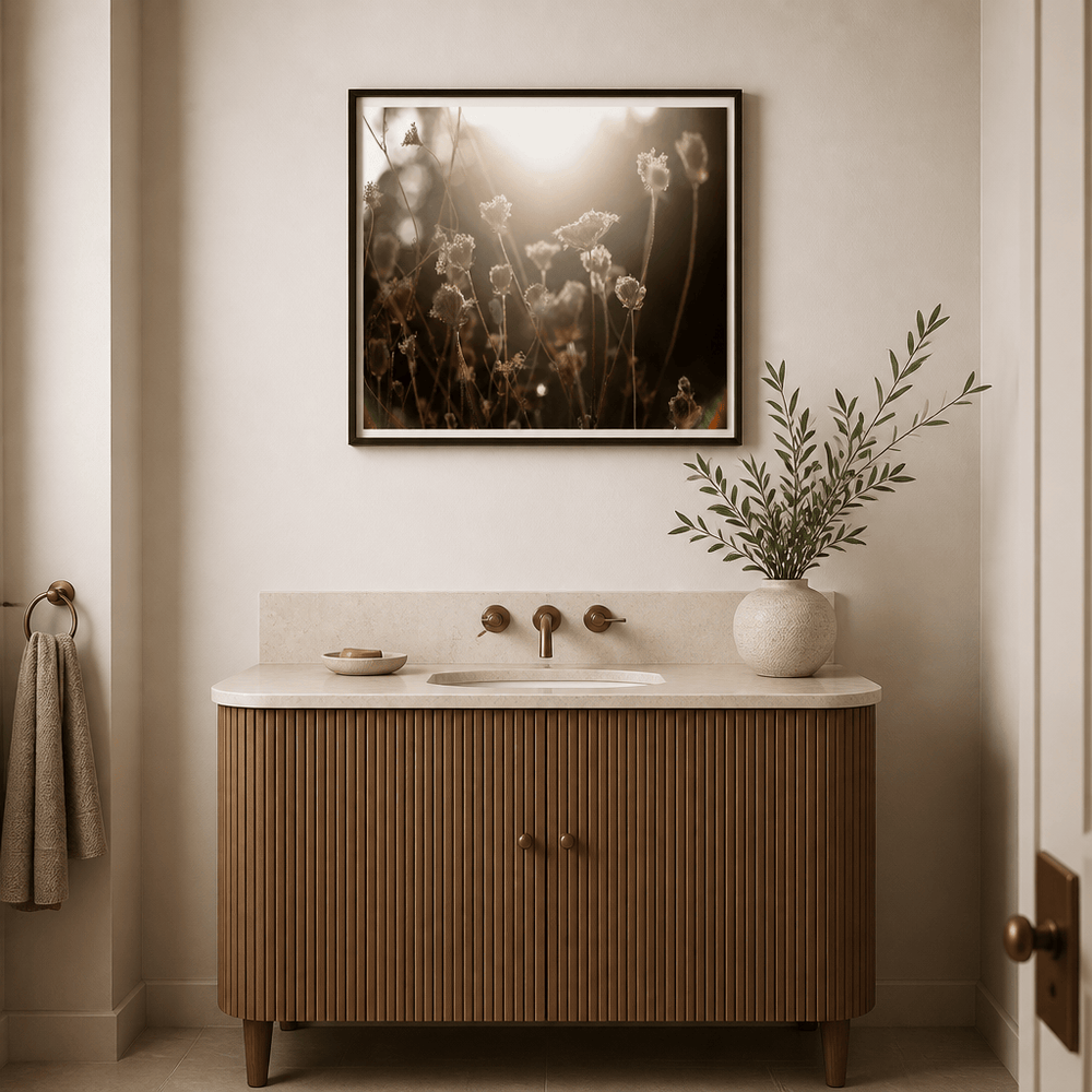 Room mockup featuring Warm Winter Light 3 Photo Print