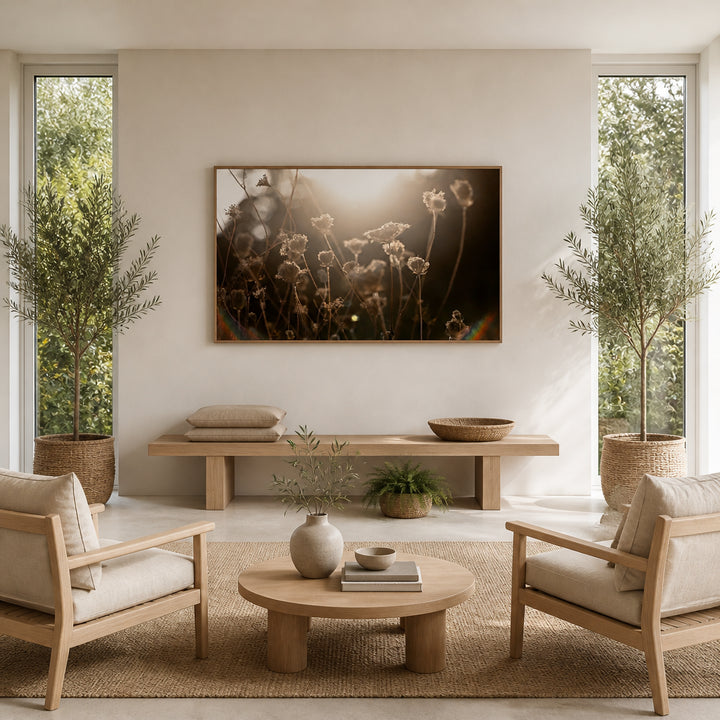 Room mockup featuring Warm Winter Light 3 Photo Print
