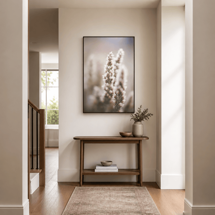 Room mockup featuring Whispers of Heather Photo Print