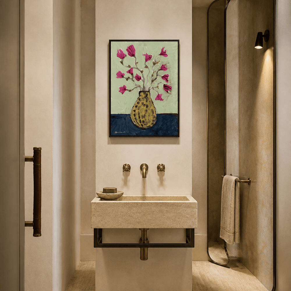 Room mockup featuring Floral Vase Art Print