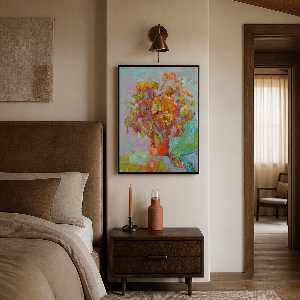 Room mockup featuring For Autumn Afternoons Art Print