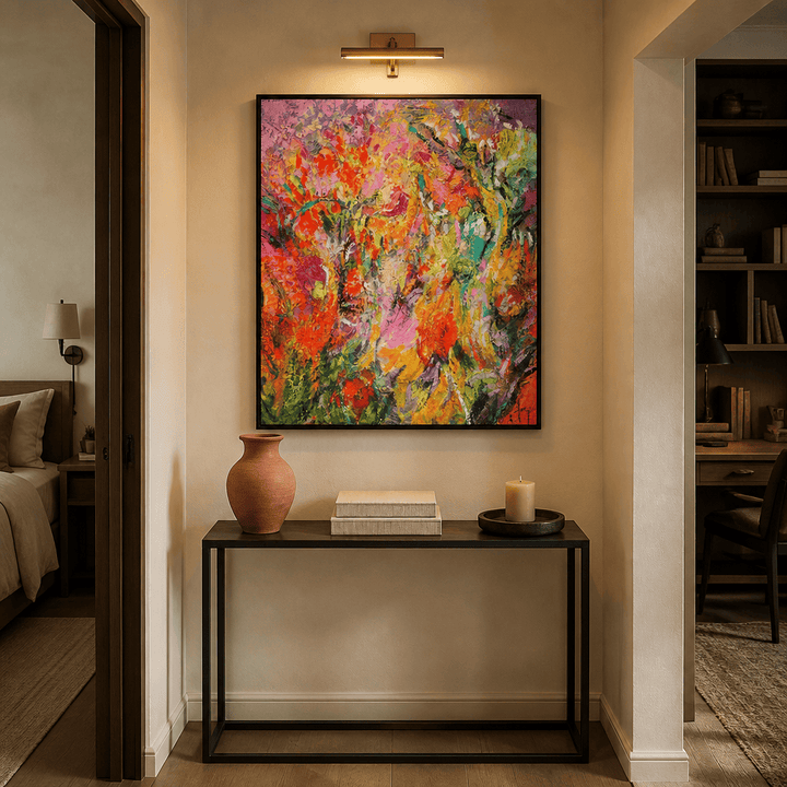 Room mockup featuring Rose Garden 6 Art Print