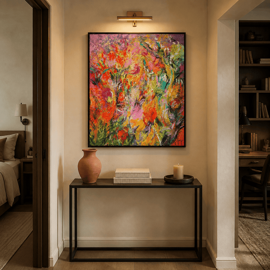 Rose Garden 6 Art Print in a room setting