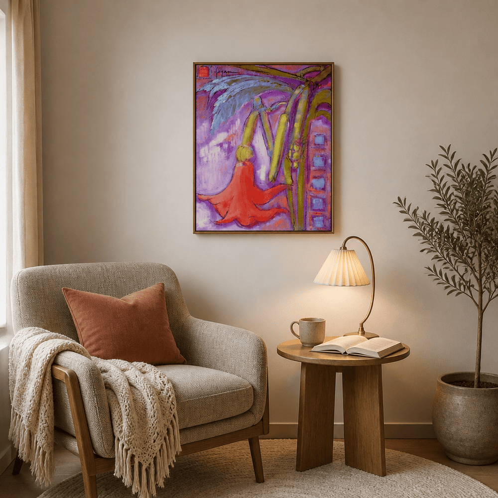 Room mockup featuring Surreal Blooming Moment Art Print