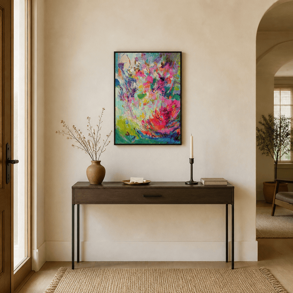 Room mockup featuring Vibrant Essence Art Print