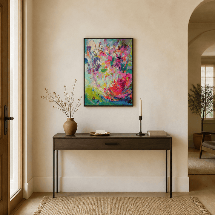 Room mockup featuring Vibrant Essence Art Print