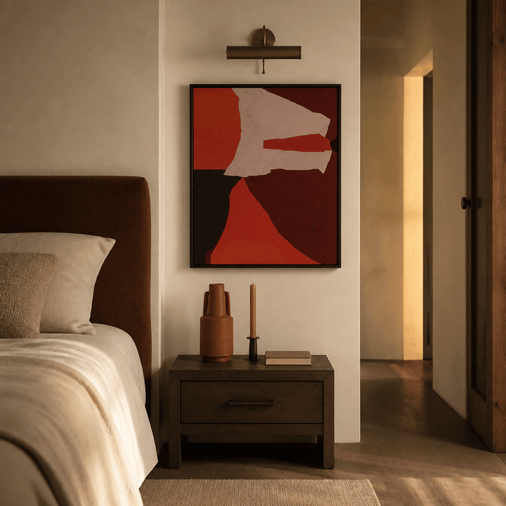 Room mockup featuring Earthy Abstract Shapes Art Print