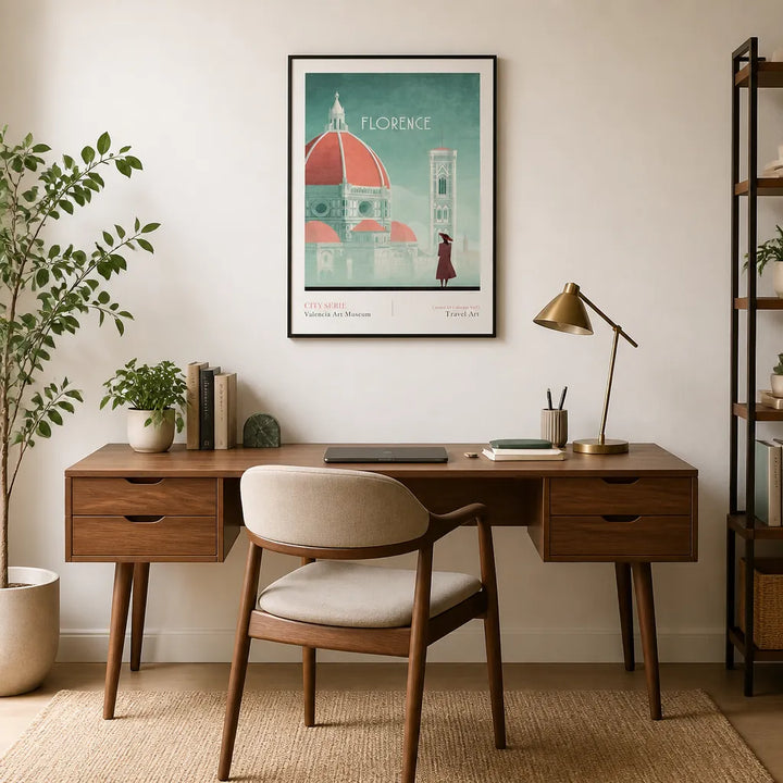 Room mockup featuring Florence - Piazza del Duomo Art Print