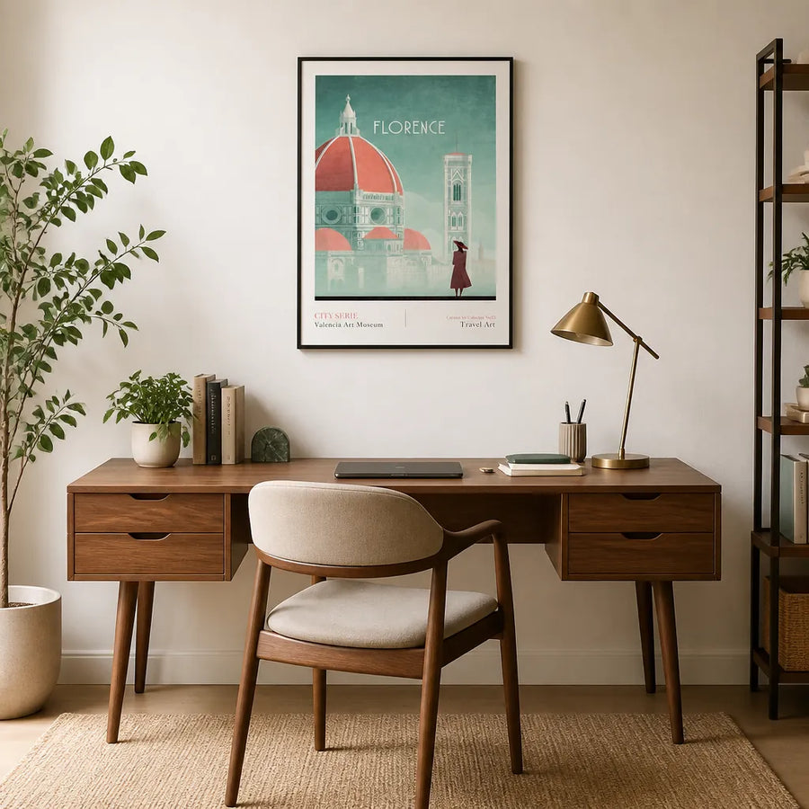 Florence - Piazza del Duomo Art Print in a room setting