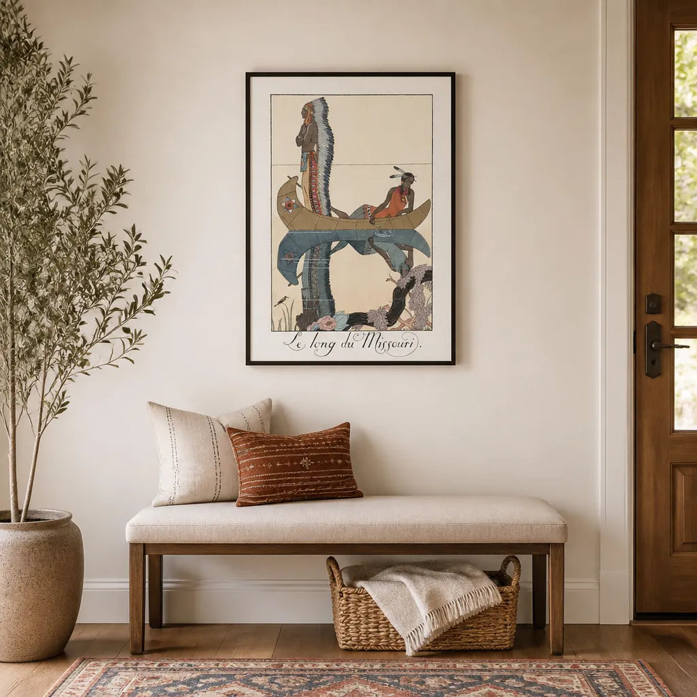 Room mockup featuring Missouri Fashion by Langs Art Print