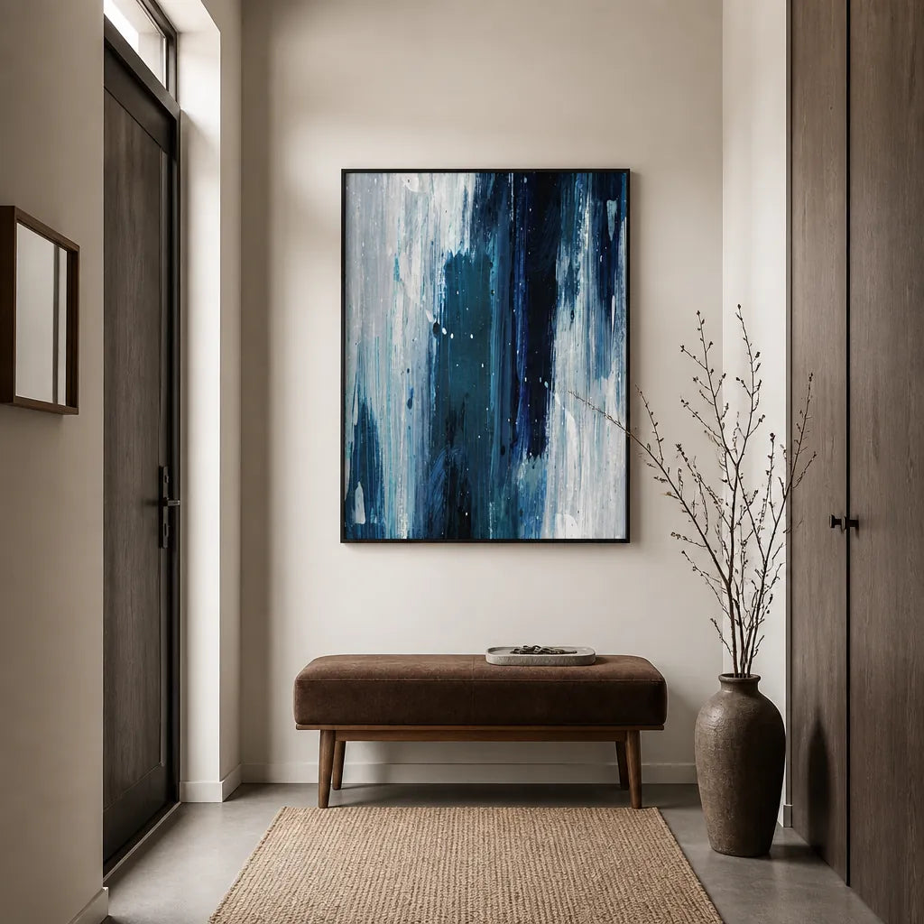 Room mockup featuring Indigo 2 Art Print