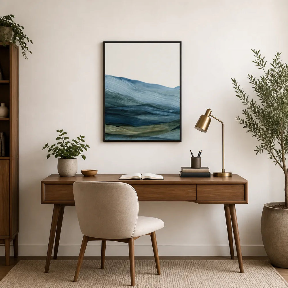 Room mockup featuring Mist Land 1 Art Print