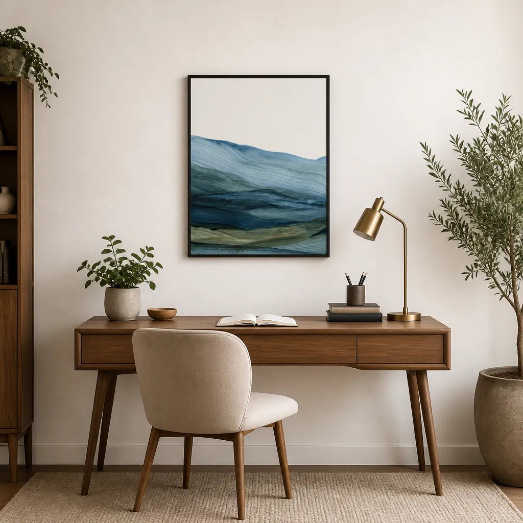 Room mockup featuring Mist Land 1 Art Print