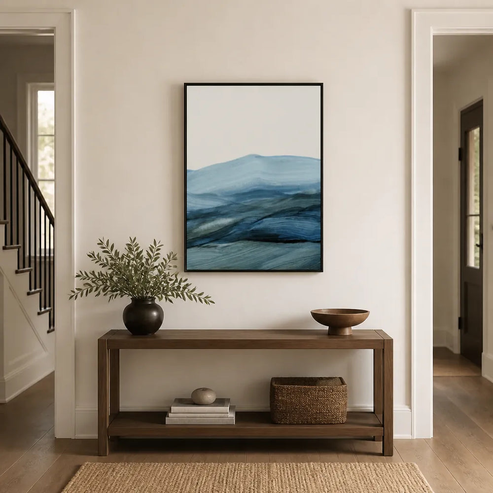Room mockup featuring Mist Land 2 Art Print