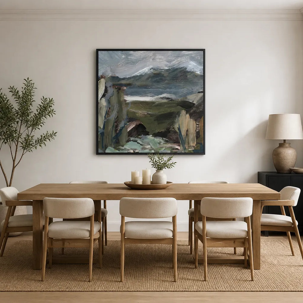 Room mockup featuring Swiss View Art Print