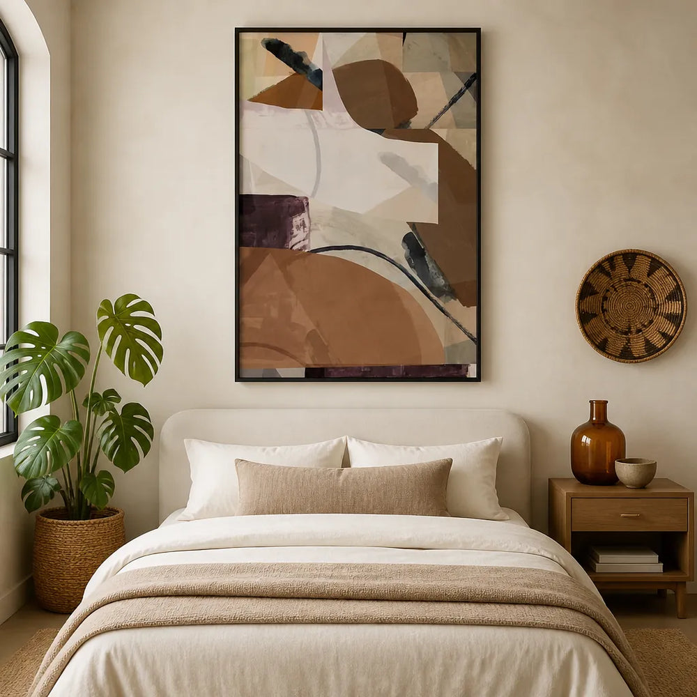 Room mockup featuring Earthy Abstract Layers Art Print