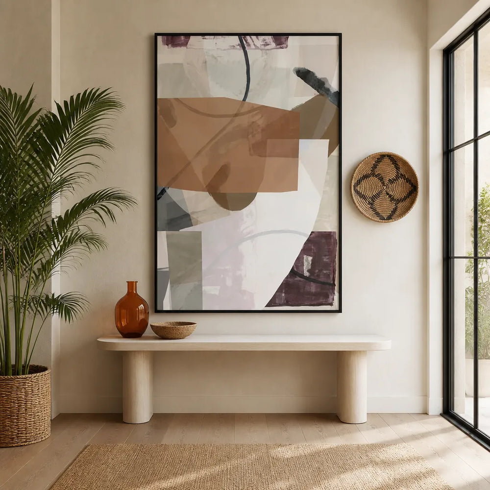 Room mockup featuring Earthy Abstract Design Art Print