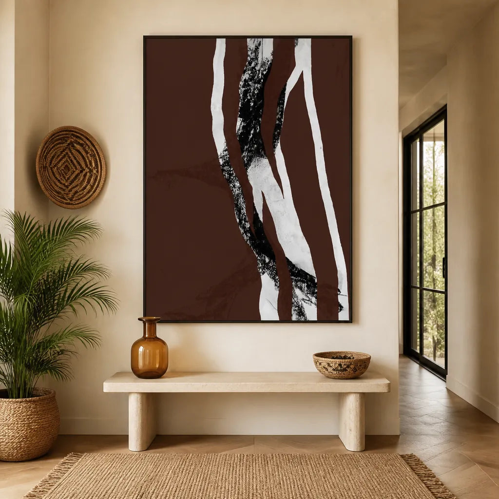 Room mockup featuring Abstract Organic Flow Art Print 1