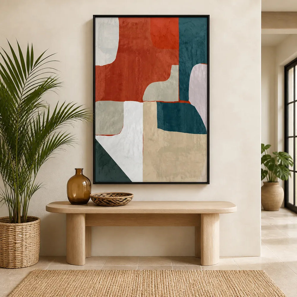 Room mockup featuring Earth and Tide Interlock Art Print 1