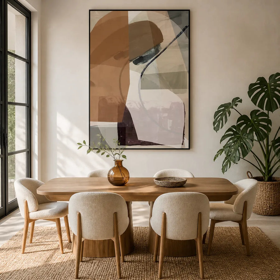 Modern Abstract Shapes Art Print 1 in a room setting