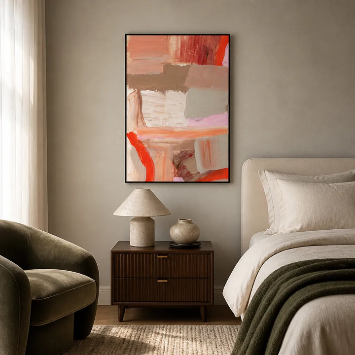 Room mockup featuring Abstract Painted Textures Art Print