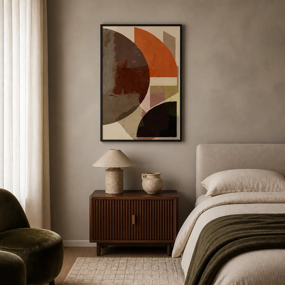 Room mockup featuring Earthy Abstract Shapes Art Print