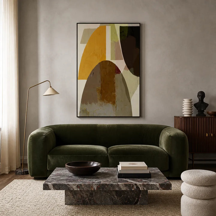 Room mockup featuring Earthy Abstract Shapes Art Print