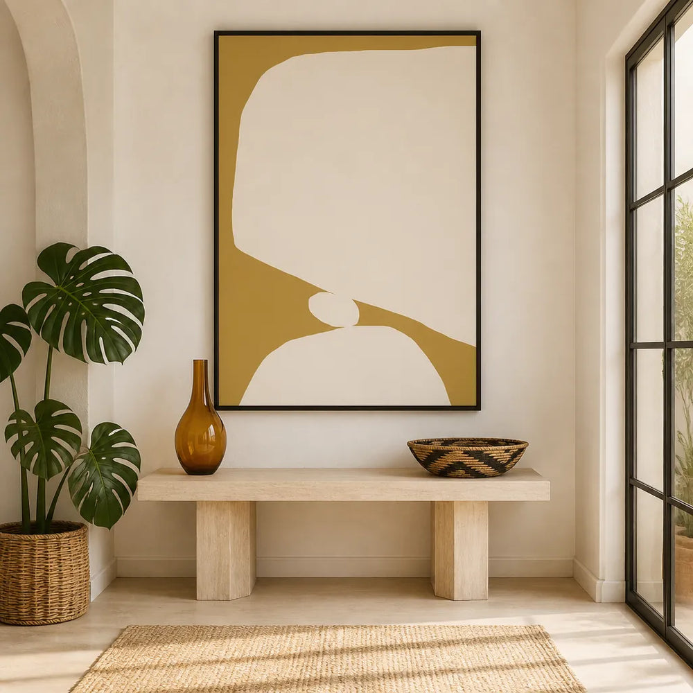 Room mockup featuring Balanced Organic Forms Art Print