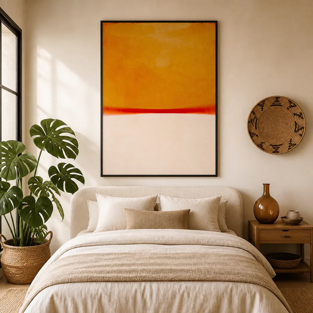 Room mockup featuring Burned Desert Art Print