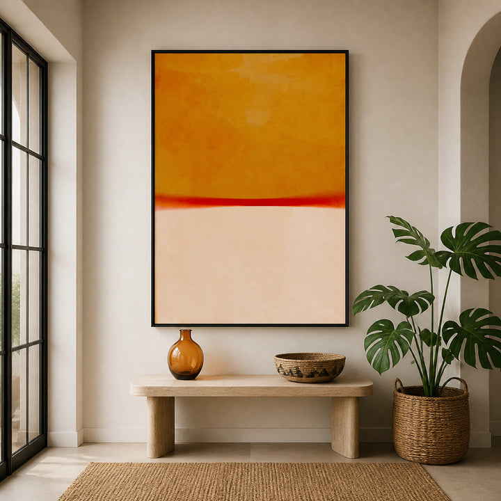 Room mockup featuring Burned Desert Art Print