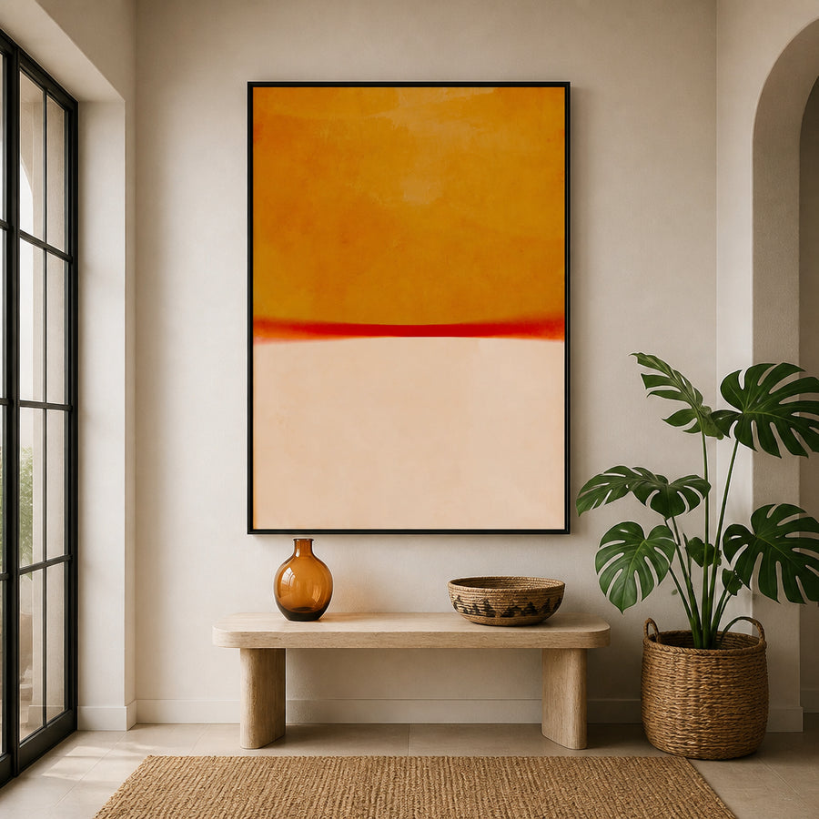 Burned Desert Art Print in a room setting