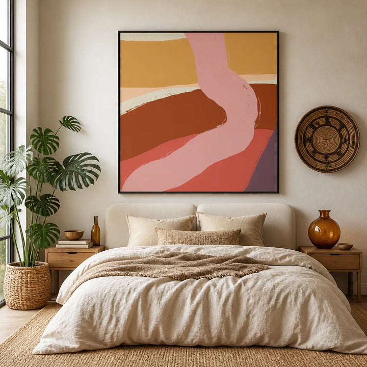 Room mockup featuring Flowing Desert Colors Art Print