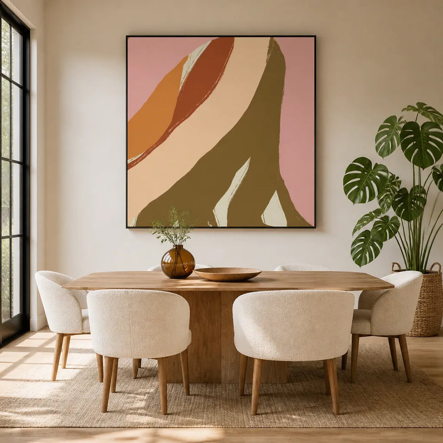Organic Desert Flow Art Print in a room setting
