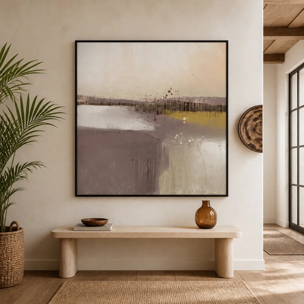 Room mockup featuring Peaceful Earthy Horizon Art Print