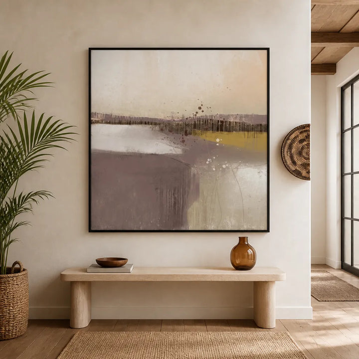 Room mockup featuring Peaceful Earthy Horizon Art Print