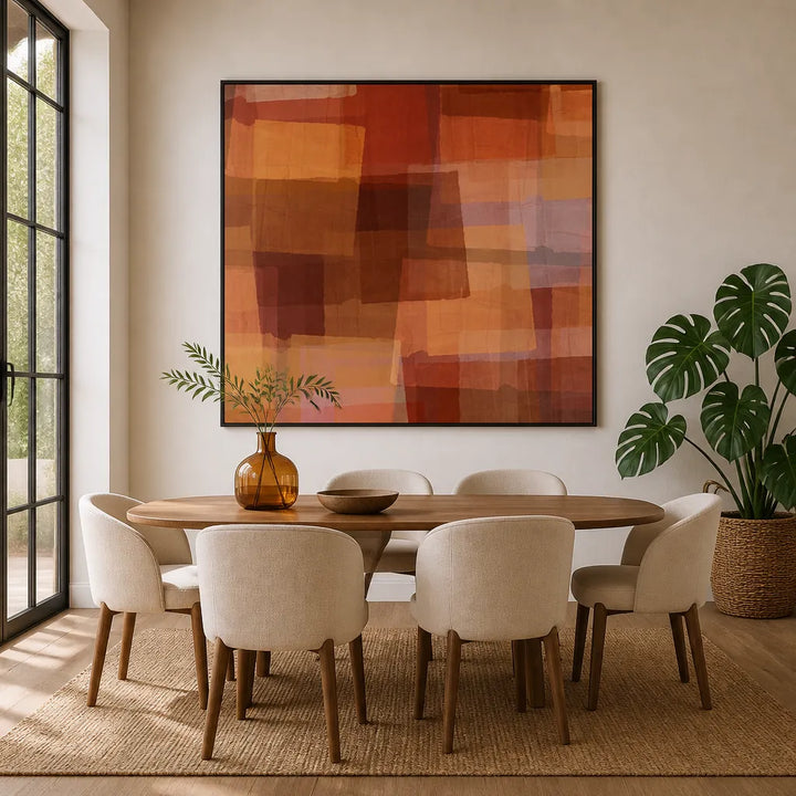 Room mockup featuring Warm Earthy Layers Art Print