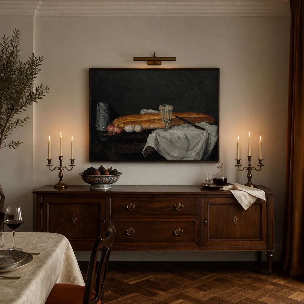 Room mockup featuring Cezanne's Timeless Still Life Art Print