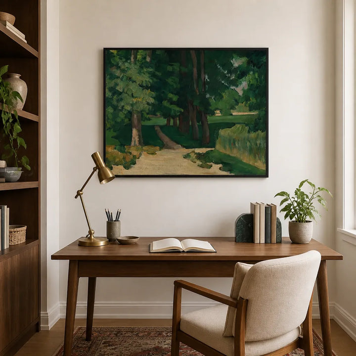 Room mockup featuring Avenue Jas by Cézanne Art Print