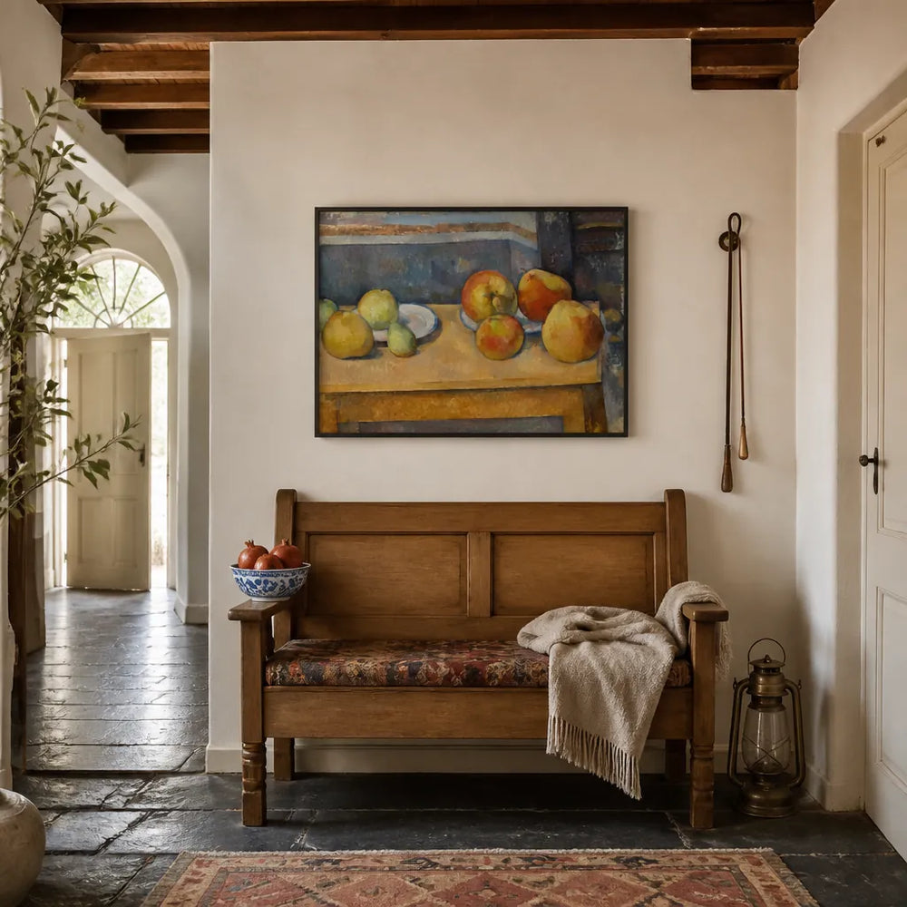 Room mockup featuring Still Life with Apples and Pears Art Print