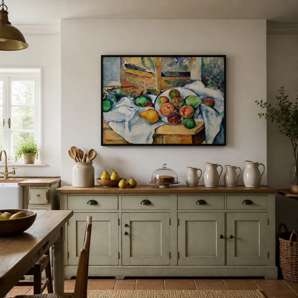 Room mockup featuring Table Corner Art Print
