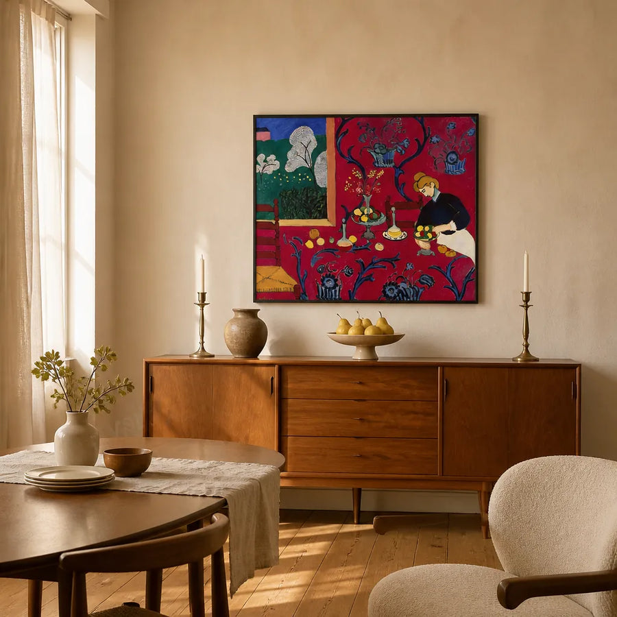 Harmony Red by Matisse Art Print in a room setting