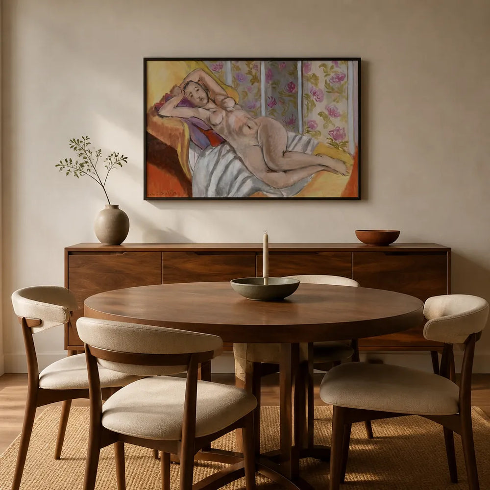 Room mockup featuring Reclining Nude by Matisse Art Print