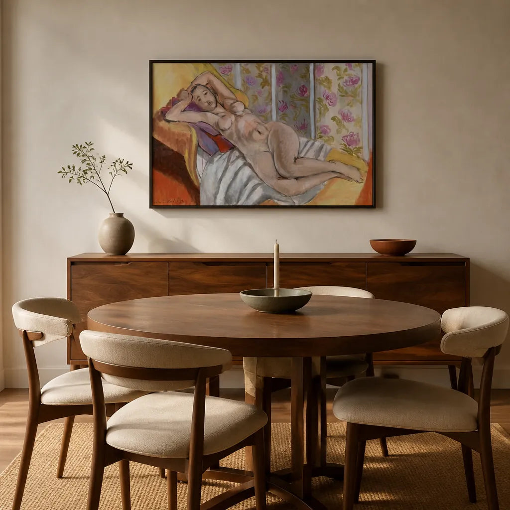 Room mockup featuring Reclining Nude by Matisse Art Print