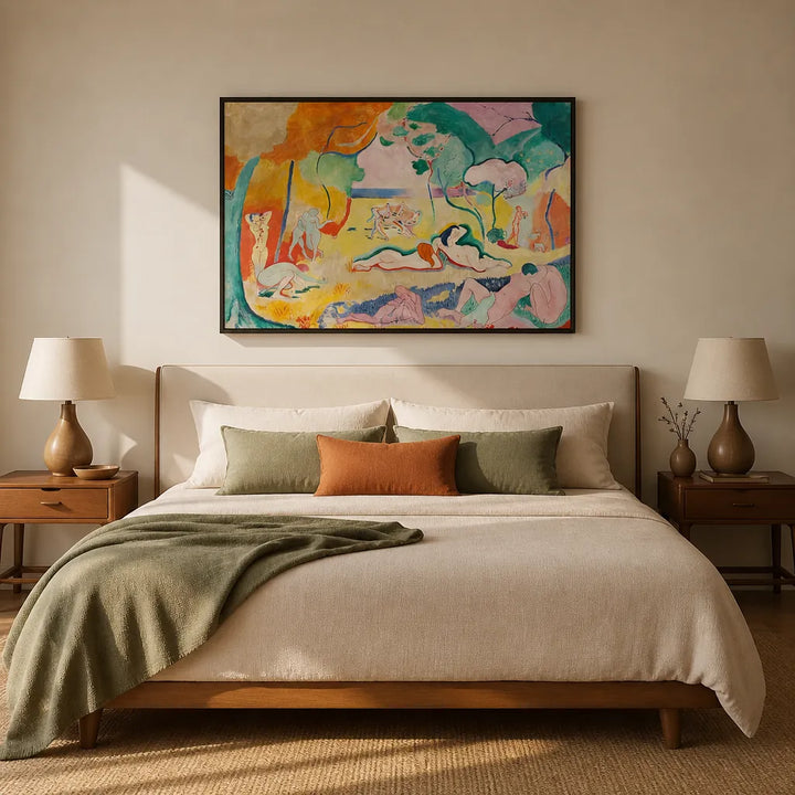 Room mockup featuring The Joy of Life Art Print