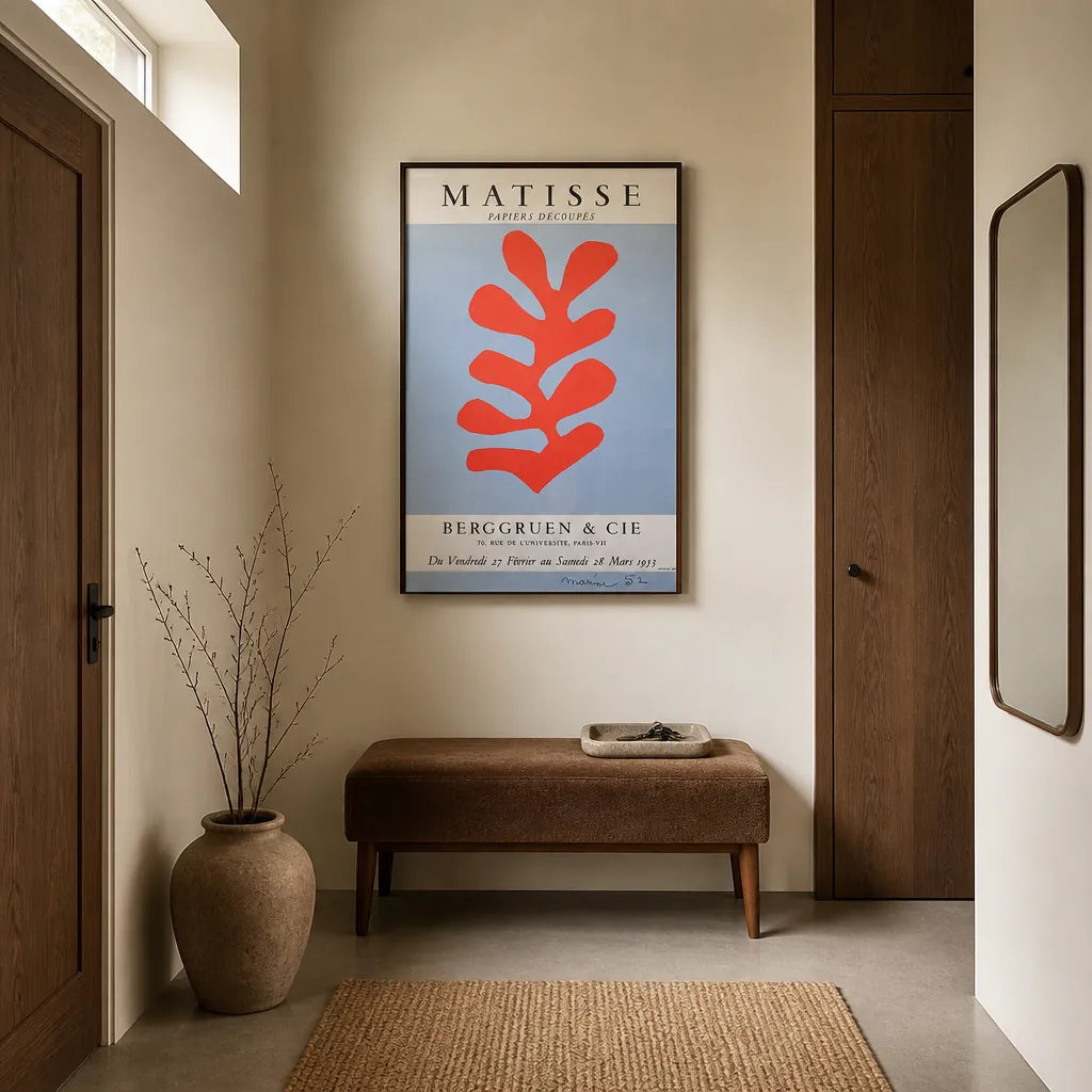 Room mockup featuring Papiers Découpés by Matisse Art Print