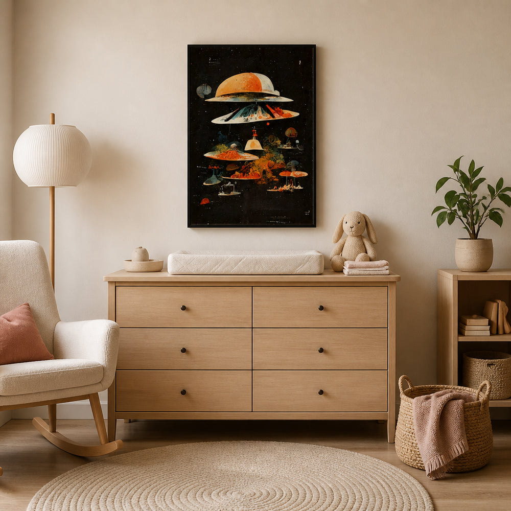 Room mockup featuring Celestial Layers Art Print